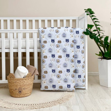 Підковдра 90х110 поплін Мордочки вусаті блакитні