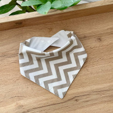 Слинявчик поплін Зигзаг бежевий (120133)