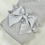 Плед-конверт з ковдрою + бантик DreamLand сірий