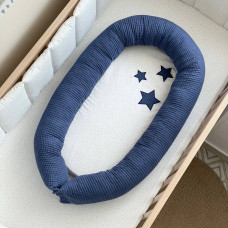 Кокон Stars поплін/вафля синій