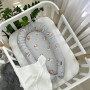 Кокон Baby Design Ведмедик у ковдрі на сірому