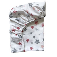 Простирадло дитяче Акварельна зірка пудра-сірий