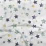 Пелюшка бязь Акварельні зірки сіро-мятні