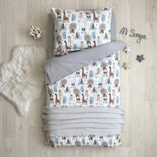 Комплект постільної білизни дитячий фланель Песики на велосипедах