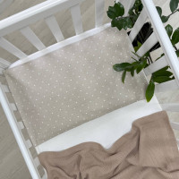 Наволочка поплін 40 х 60 Горох на бежевому 370000