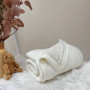 Плед вязаний Teddy Рогожка new айворі