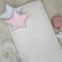 Простирадло дитяче 2шт 90х200 поплін пудра світла+сердечка пудра-ліла