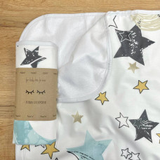 Непромокаюча пелюшка Поплін/Мембрана Арт зірки мята 45х75