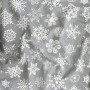 Пелюшка бязь Сніжинки білі на сірому