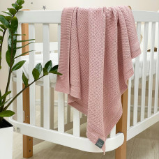 Плед бавовна Рогожка пудра