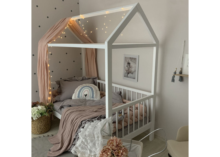 Комплект постільної білизни підліток варена бавовна з рюшем сірий