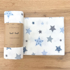 Пелюшка фланель Старс блакитний