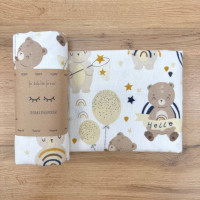 Пелюшка фланель Ведмедик з кульками