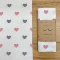 Пелюшка бязь Сердечка сіро-пудрові