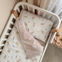 Змінна постіль фланель Зайчики з сердечками