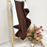 Плед вязаний Wellsoft Рогожка new шоколад