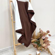 Плед вязаний Wellsoft Рогожка new шоколад