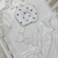 Подушка анатомічна поплін Сердечка бежеві (1312900)