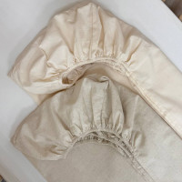 Простирадло дитяче льон лляний/молочний 2шт