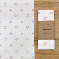 Пелюшка бязь Сердечка пудрові