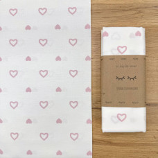 Пелюшка бязь Сердечка пудрові