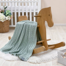 Плед бавовна Коса мята світла