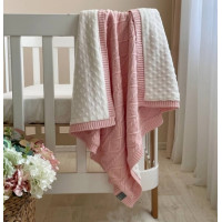 Плед бавовна Wellsoft Ромб/Коса персик