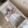 Комплект постільної білизни для новонародженого Baby Mix Сіро-бежеві сердечка