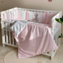 Комплект постільної білизни для новонародженого Kids toys Ведмедик рожевий NEW