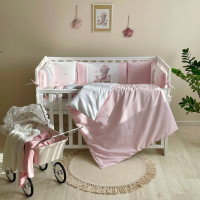 Комплект постільної білизни для новонародженого Kids toys Ведмедик рожевий NEW