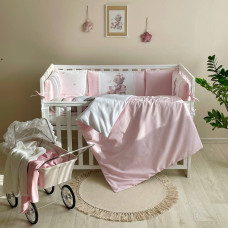 Комплект постільної білизни для новонародженого Kids toys Ведмедик рожевий NEW