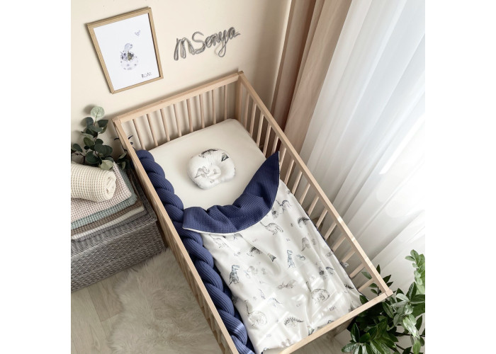 Коса вафля синій 1,2 м