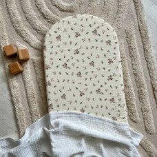 Простирадло у візочок муслін Кущові троянди