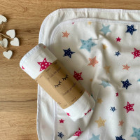 Непромокаюча пелюшка 45х75 Фланель/Мембрана Старс різнокольоровий