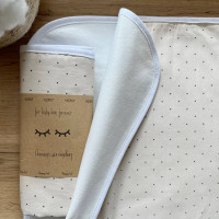 Непромокаюча пелюшка Поплін/Мембрана Крапка на бежевому 45х75