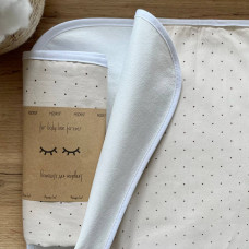 Непромокаюча пелюшка Поплін/Мембрана Крапка на бежевому 45х75