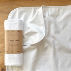 Непромокаюча пелюшка Поплін/Мембрана Крапка пудра на білому