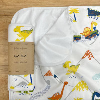 Непромокаюча пелюшка Поплін/Мембрана Діно в паровозах 45х75