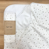 Непромокаюча пелюшка Поплін/Мембрана Зорепад бежевий на білому