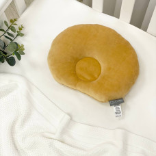 Подушка анатомічна велюр Темна гірчиця