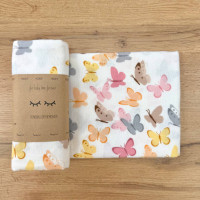 Пелюшка фланель Метелики бежеві