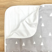 Непромокаюча пелюшка Поплін/Мембрана Трикутники на сірому
