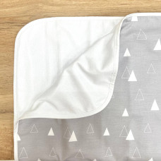 Непромокаюча пелюшка Поплін/Мембрана Трикутники на сірому