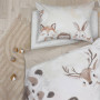 Комплект постільної білизни дитячий поплін Акварельні звірята (підковдра+наволочка)