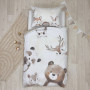 Комплект постільної білизни дитячий поплін Акварельні звірята (підковдра+наволочка)