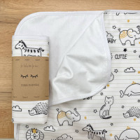 Непромокаюча пелюшка Поплін/Мембрана Baby animals жовта