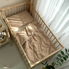 3КПБ (підковдра+наволочка) льон шоколадний