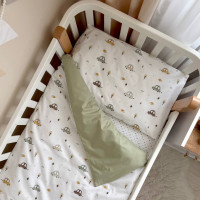 Змінна постіль Baby Dream New Машинки олива