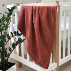 Плед бавовна Рогожка теракот