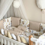 Комплект постільної білизни для новонародженого Happy night Ведмедик з кульками, колір бежевий
